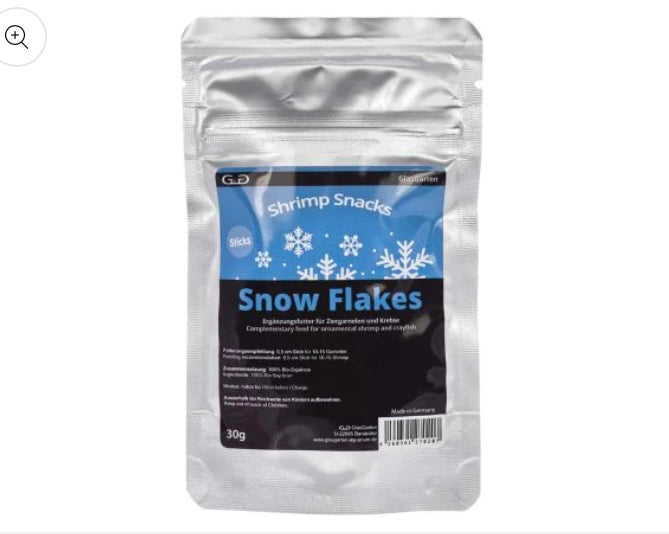 Glasgarten shrimp snacks snow flakes